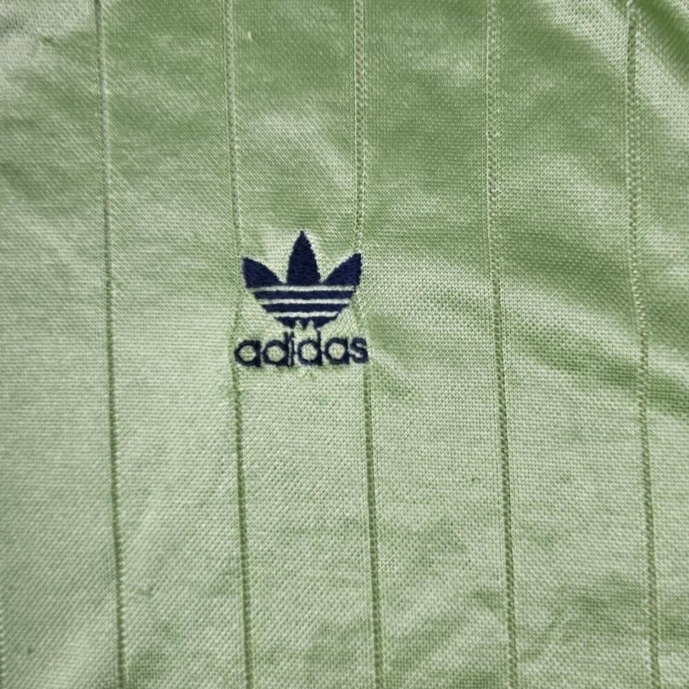 Vintage Adidas XXL Jersey Lime Green - tiny snags see pics Soccer Retro Futbol - Picture 3 of 11